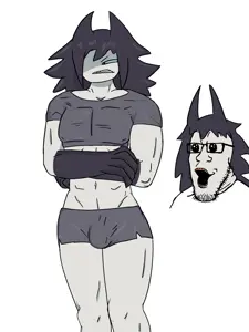 john8 44, mister compass, markiplier soyjak, threefourthsplier, oh my god she is so attractive, 1soyjak, angry, blue eyes, buff, bulge