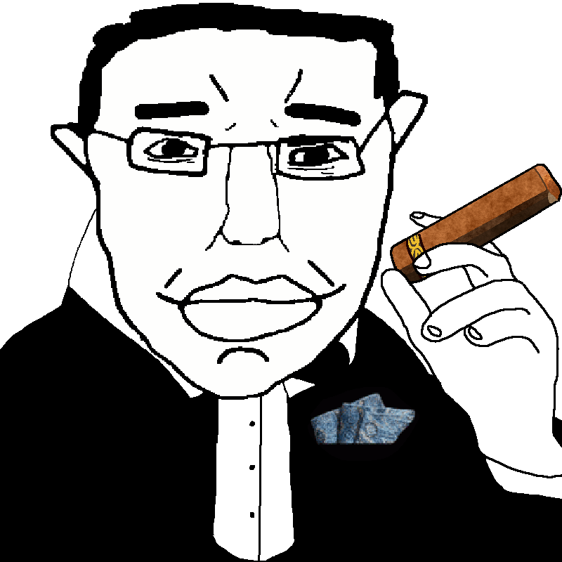 chudjak, pol face, black hair, bowtie, cigar, clothes, glasses, hair, handkerchief, hands