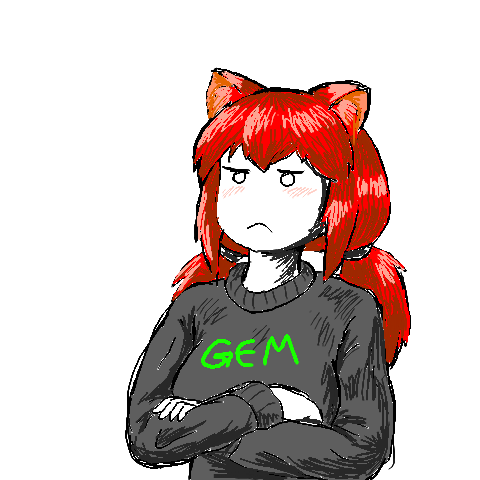 sleep chvd, tama, animal, cat, cat ears, clothes, crossed arms, ear, ears, frown