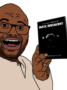 bucky d cuck, arm, black skin, buck breaking, clothes, glasses, hands, history, holding object, open mouth