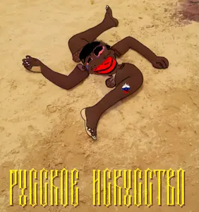 chudjak, jartycuck, patrick, 1soyjak, black hair, black skin, brown skin, closed mouth, dead nigger swastika, dismembered