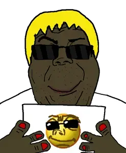 alicia, hunky twink sex machine, hunky twink sex machine, hunk reacts, blonde hair, brown skin, closed mouth, cool, emoji, fat