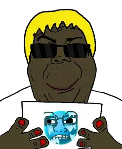 alicia, hunky twink sex machine, hunky twink sex machine, hunk reacts, blonde hair, brown skin, closed mouth, cool, emoji, fat