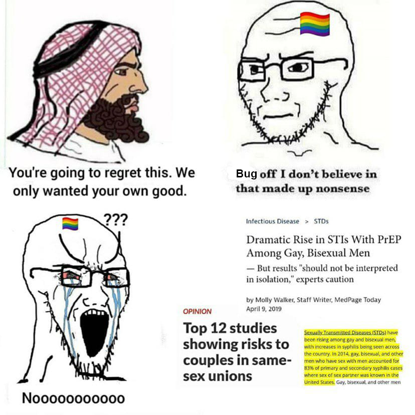yes chad, soyak, aids, bloodshot eyes, closed mouth, concerned, crying, flag, frown, gay
