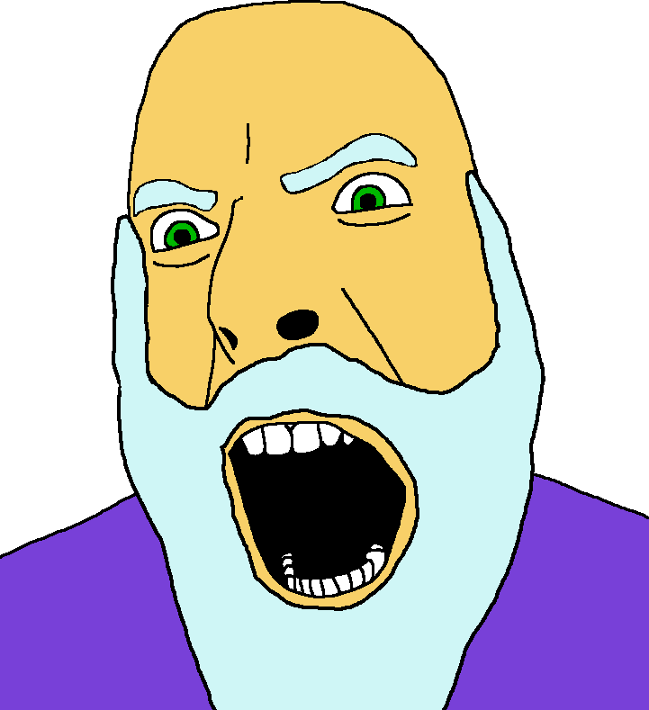 cobson, 1soyjak, beard, clothes, final fantasy iv, fusoya, green eyes, hair, long hair, no glasses