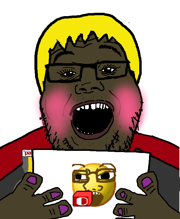 alicia, hunky twink sex machine, hunky twink sex machine, hunk reacts, beard, blonde hair, brown skin, fat, front view, glasses