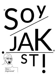 soyak, black text, exclamation mark, georgia (font), glasses, open mouth, poster, speech bubble, stubble, text