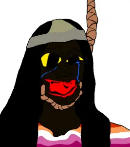chudjak, fujosoy, jartycuck, patrick, 1soyjak, black hair, black skin, closed mouth, crying, hair
