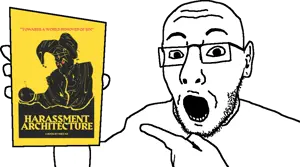 276410 - soybooru.com - 1soyjak arm bald black_eyes book bookjak ear front_view hand holding_book holding_object looking_at_you open_eyes open_mouth pointing pointing_at_object portrait shirt skinny soyjak stubble three-quarter_view transparent_bac.png