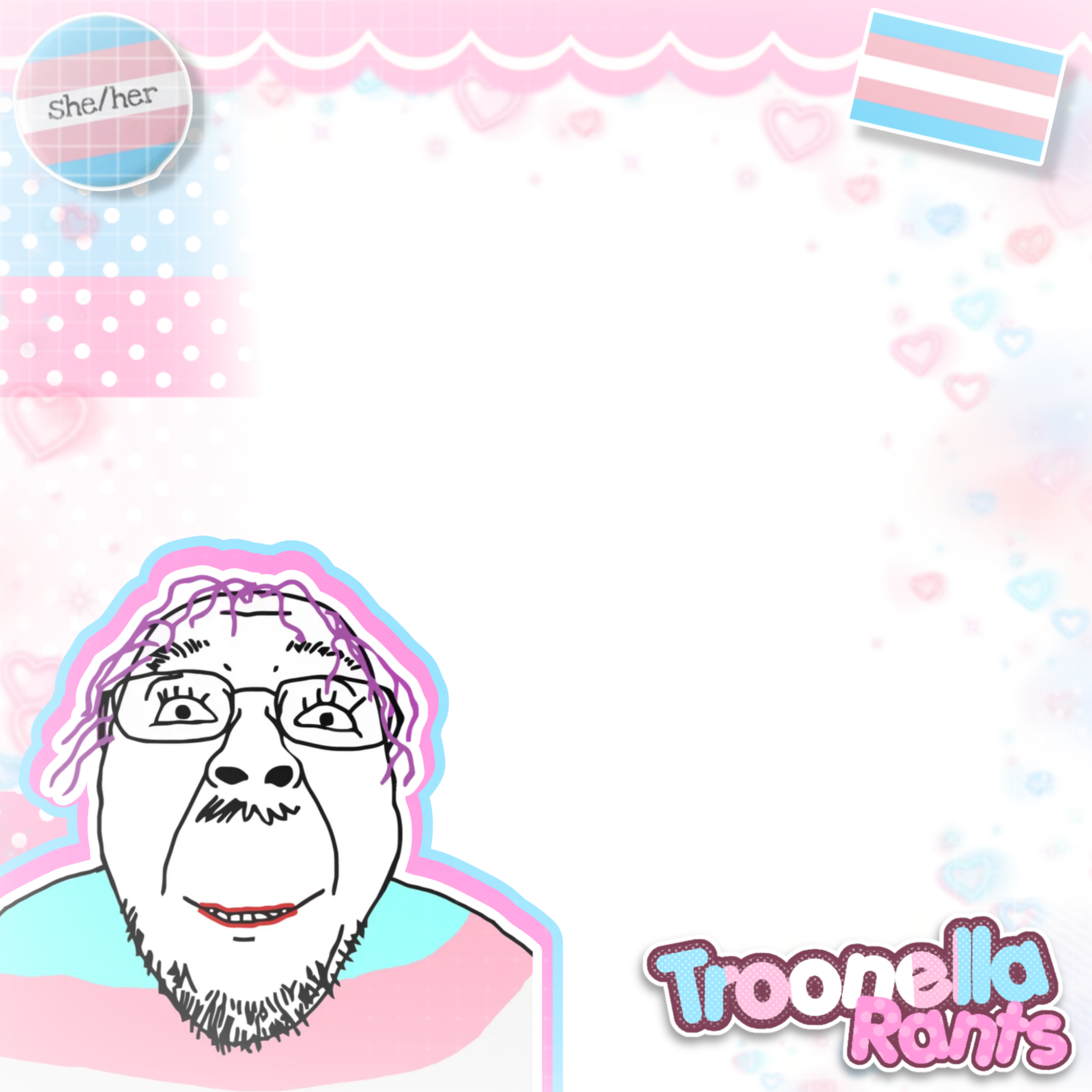 bernd, troonjak, 1soyjak, black eyes, front view, glasses, half open mouth, looking at you, mustache, neutral
