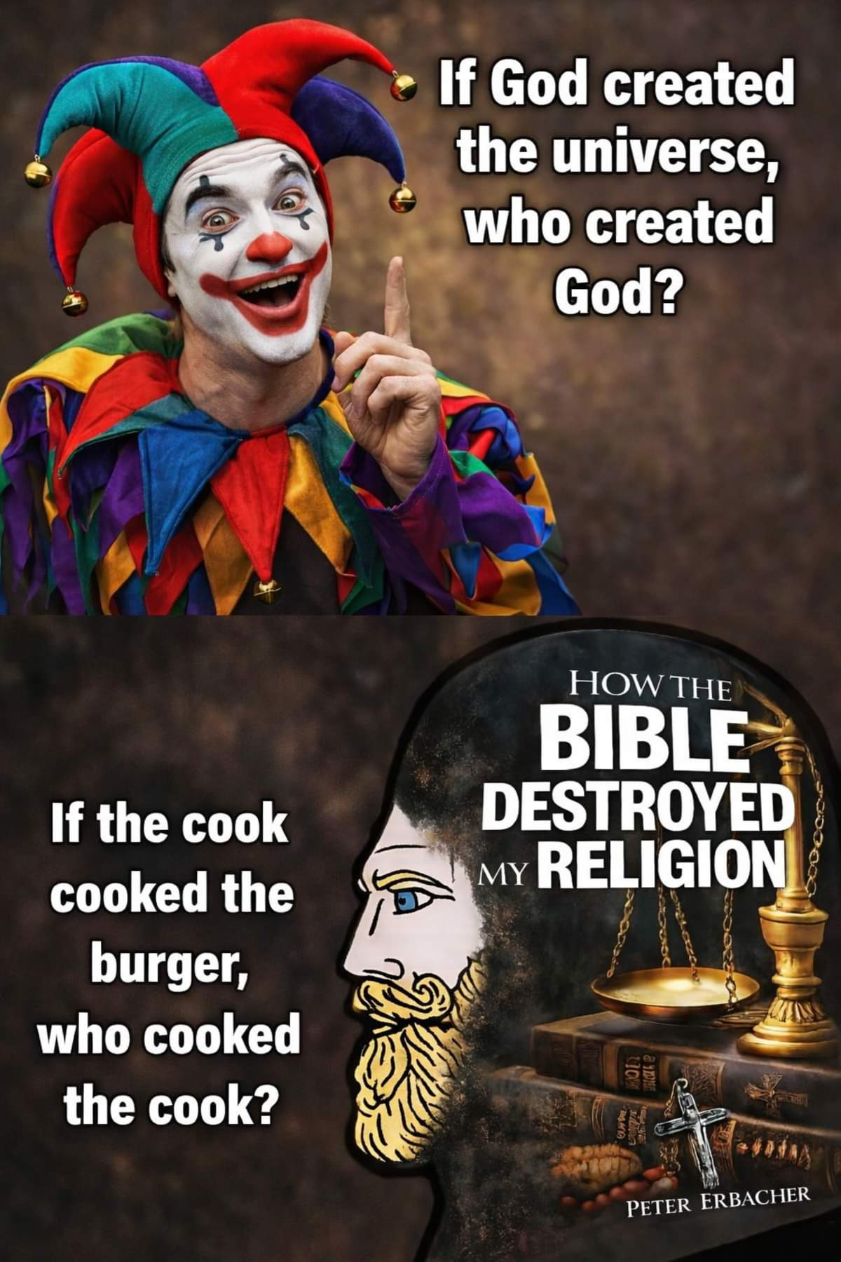 yes chad, atheism, atheistcuck, blonde beard, blonde eyebrows, blonde facial hair, blonde hair, blue eyes, clown, gem