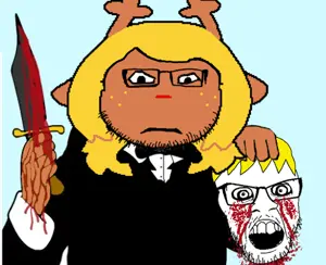 nate higgers, noelle holiday, feraljak, markiplier soyjak, uglyfuckingthing, neutralplier, natejak, 2soyjaks, angry, antler