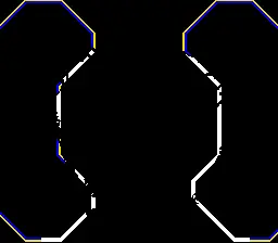 impish soyak ears, animated, closed mouth, ear, looking at you, pixel art, smile, soyjak, stubble, uncolored skin