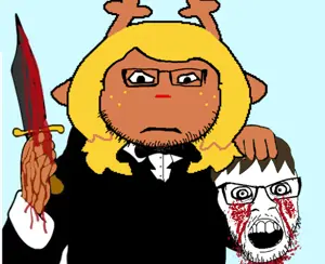 lars, noelle holiday, feraljak, markiplier soyjak, uglyfuckingthing, neutralplier, natejak, 2soyjaks, angry, antler