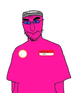 smijak, 1soyjak, bald, black eyes, closed mouth, glasses, looking at you, open eyes, pink skin, skinny