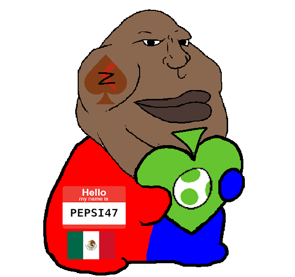 yoshi, meximutt, slopjak, 1soyjak, angry, arm, bald, brown skin, cheeks, chin