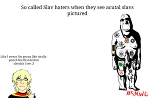 rapeson, cobson, hornyson, pawbson, pawbson front, rapeson, 2soyjaks, black nails, blonde hair, blue eyes