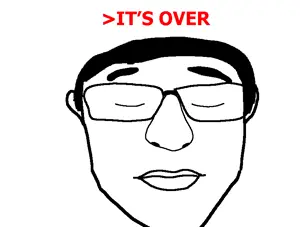 chudjak, unknown, its over, chud, closed eyes, closed mouth, ear, hair, lips, nose