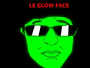 chudjak, unknown, glowie, chud, closed mouth, ear, glowing, green skin, hair, lips