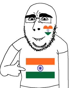 cobson, cobsontalks, 1soyjak, bald, front view, glasses, half body, half open mouth, india is wonned, looking at you