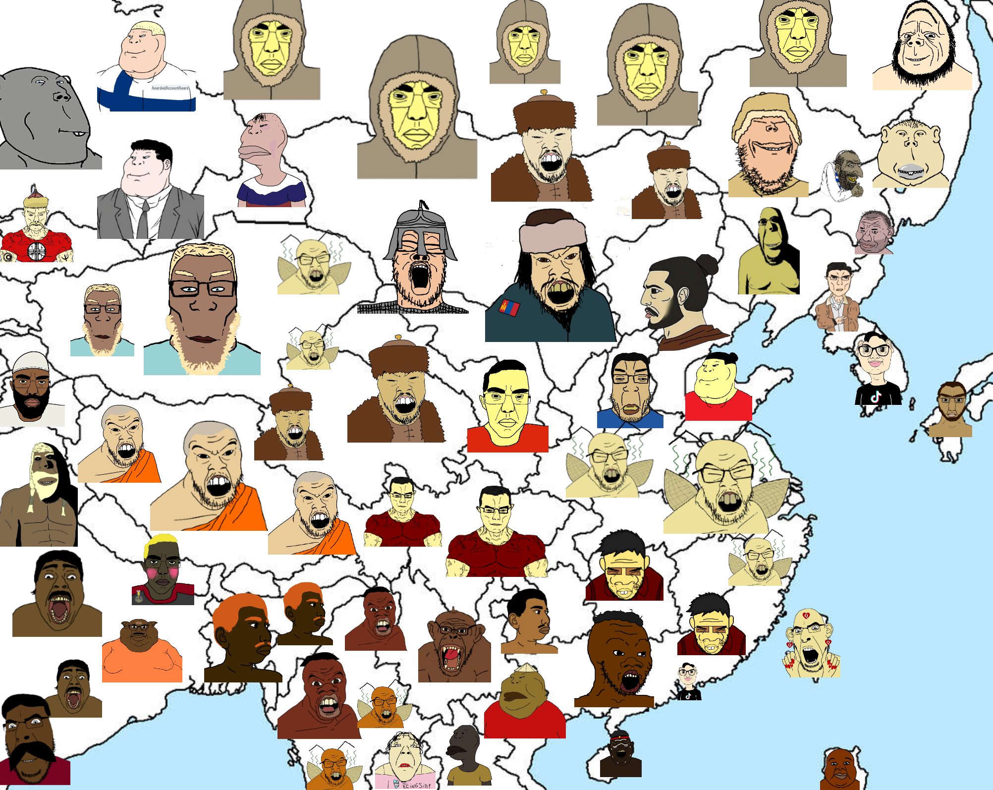 a24 slowburn soyjak, brandon, chudjak, cobson, feraljak, aryan, ethnoracial maps, a10 eyes, angry, asian