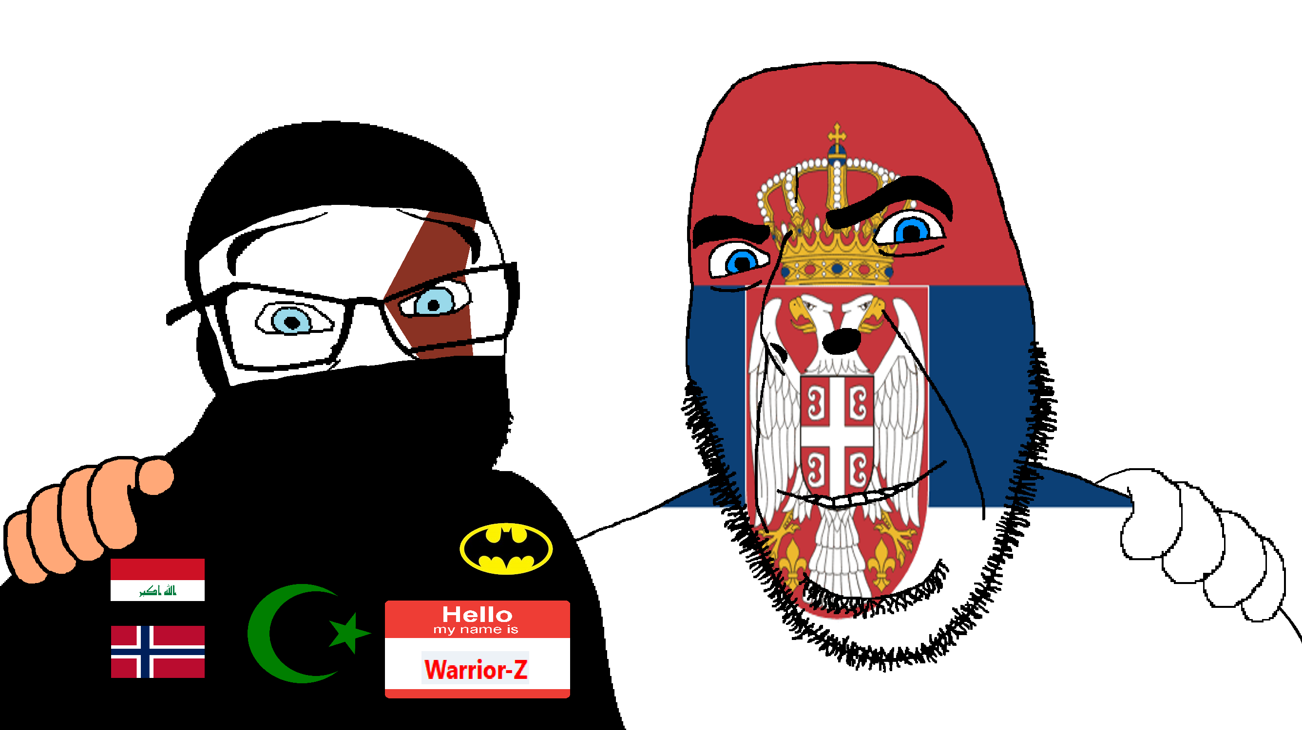 cobson, feraljak, 2soyjaks, animal, arabic text, bald, bat, bird, blue eyes, crescent