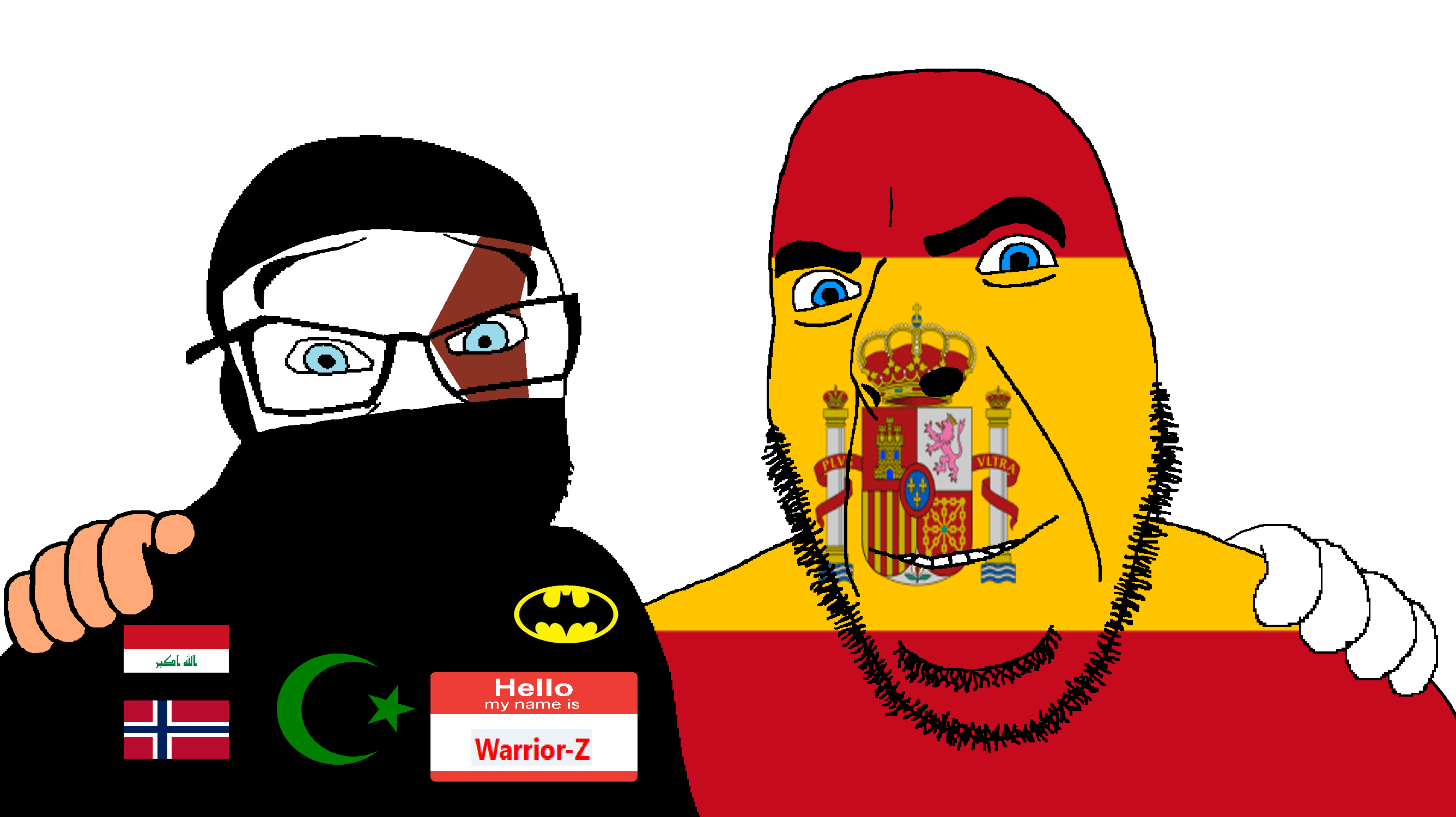 cobson, feraljak, no more brother wars, 2soyjaks, allahu akbar, animal, arabic text, arm, balaclava, bald