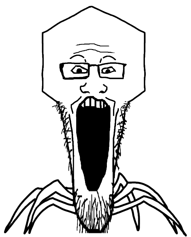 markiplier soyjak, longplier, 1soyjak, bacteriophage, forehead lines, front view, glasses, monochrome, objectsoy, open eyes