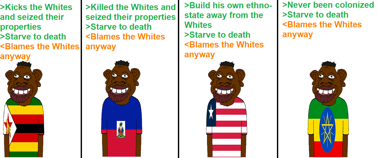 sheeeit, big nigger lips, black skin, dark brown skin, english text, ethiopia, flag shirt, greentext, haiti, half body