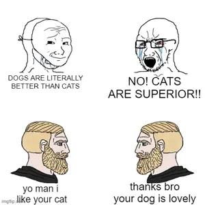 yes chad, soyak, soyak (crying), animal, black glasses, blonde hair, cat, cat ears, crying, dog