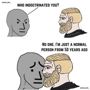 wojak, yes chad, soyak, soyak (crying), blonde hair, crying, hair, looking to the left, looking to the right, reddit meme