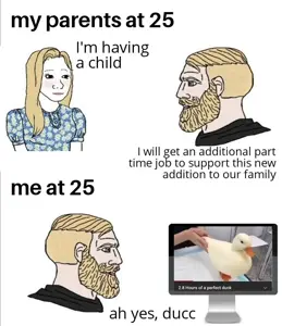 yes chad, soyak, soyak (crying), blonde hair, crying, hair, looking to the left, looking to the right, reddit meme, text