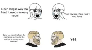 yes chad, soyak, soyak (crying), 2soyjaks, bald, black glasses, blonde hair, crying, facial hair, game