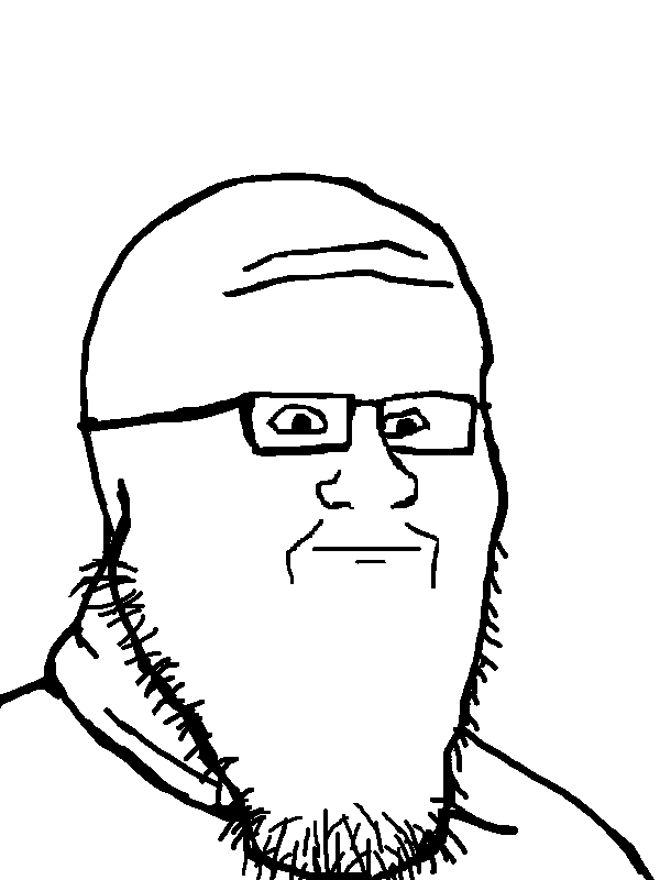 markiplier soyjak, neutralplier, threefourthsplier, 1soyjak, bald, black eyes, closed mouth, edit, forehead lines, glasses