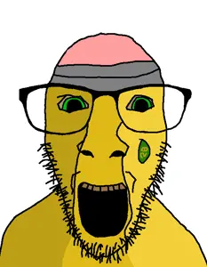 55150 - soybooru.com - 1soyjak black_eyes dylanjak forehead_lines glasses looking_at_you monochrome open_mouth smile soyjak stubble teeth template uncolored_skin white_background.png