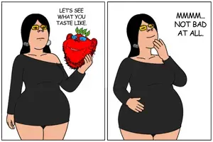 gapejak, impish soyak ears, female gapejak, femjak, namefag vore, 2soyjaks, admin, bbw, beetroot, belly