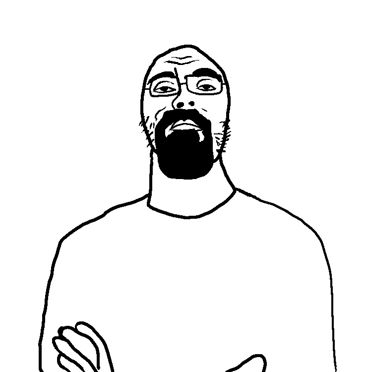 unknown, 1soyjak, bald, beard, caparezza, closed mouth, front view, glasses, half body, ias