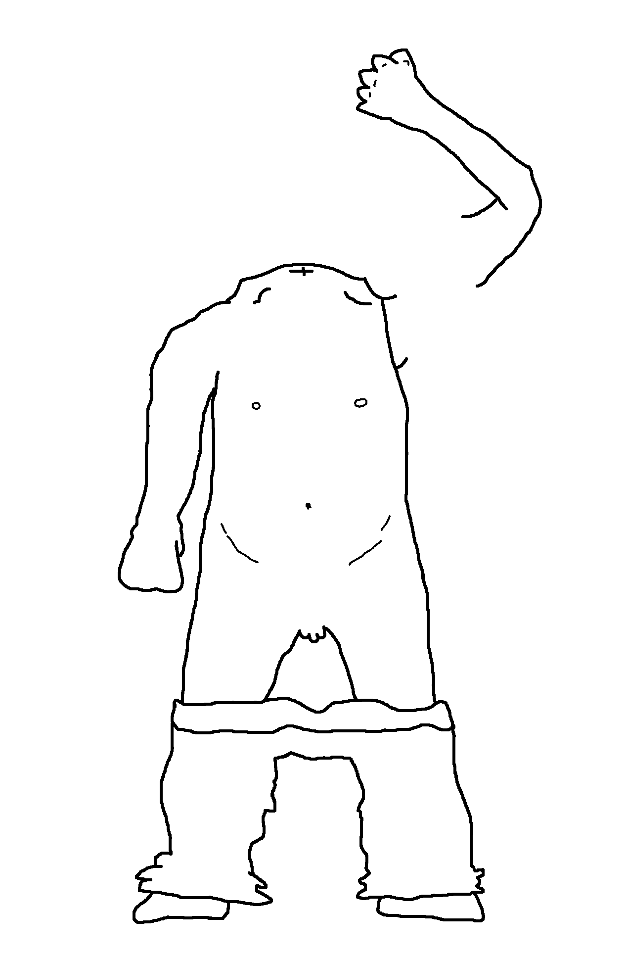 chudjak, chudjak front, obsessedchud, 1soyjak, accessory, front view, full body, looking at you, micropenis, no eyes