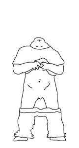 chudjak, chudjak front, obsessedchud, 1soyjak, accessory, front view, full body, holding shirt, looking at you, micropenis