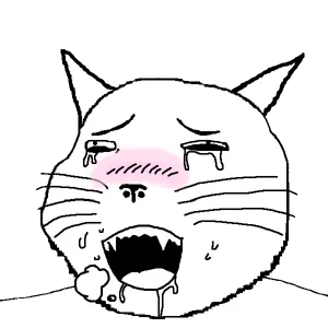 gapejak, massjak, massmeowjak, wholesome soyjak, 1soyjak, ahegao, bald, black eyes, blush, blush lines