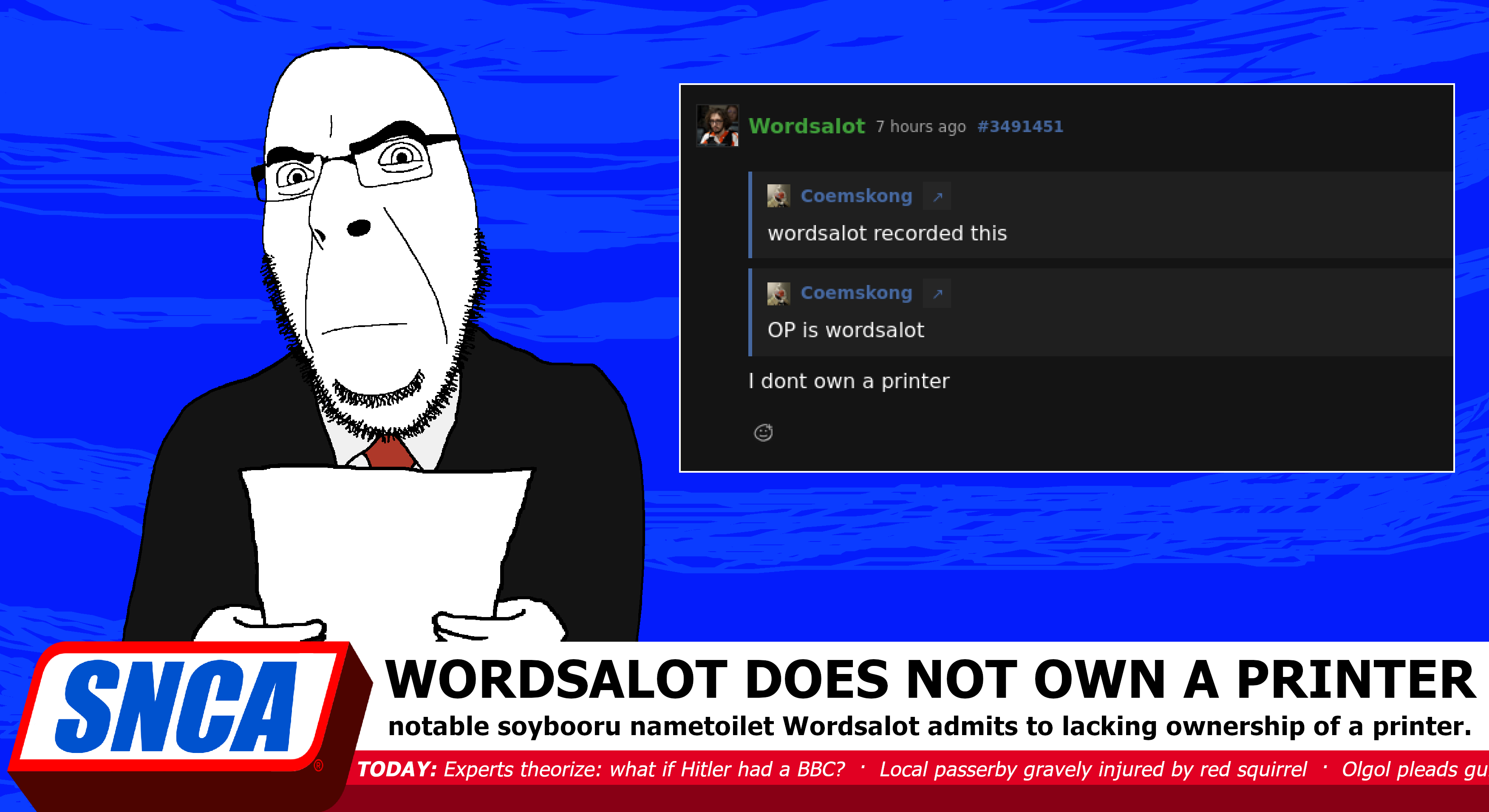 Wordsalot doesn't own a printer