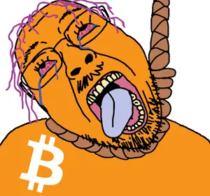 bernd, hanging troonjak, troonjak, ack, bitcoin, bloodshot eyes, crying, cryptocurrency, dead, glasses
