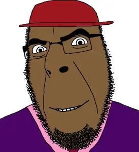 cobson, 1soyjak, animanstudios, bald, black skin, front view, half open mouth, looking at you, open eyes, portrait