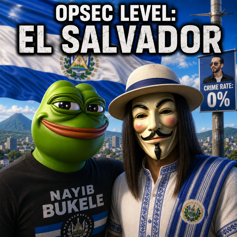 opsec demon, pepe, opsec level, anonymous, bald, black eyes, black hair, bukele, closed mouth, clothes