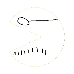 pacjak, joke soyjaks, beard, glasses, open mouth, pacman, stubble, video game