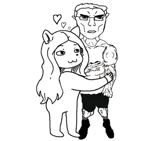 235823 - soybooru.com - 1soyjak animal_ears brown_hair brown_pants closed_mouth dan full_body furry glasses glegle hair happy hug looking_at_you natejak open_eyes side_view smile smug soyak stubble uncolored_s  (4).png
