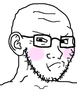 1060 - nophonobooru.com - 1soyjak bald blush blushing forehead_lines glasses looking_to_the_left open_mout...hocked skinny soyak soyak_(pouting) soyjak stubble teeth three-quarter_view transparent_background tsundere uncolored_skin.png