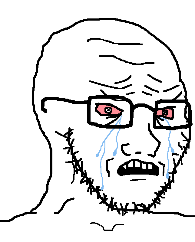 soyak, soyak (concerned), soyak (crying) 2, bloodshot eyes, crying, ear, forehead lines, glasses, half open mouth, looking to the right