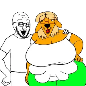femjanny, jane skilos, soyak, soyak (crazed), bbw girlfriend, 2soyjaks, bald, bbw, black eyes, blank eyes