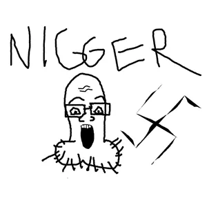 1soyjak, bald, black eyes, black hair, dildo, hair, looking at you, nazism, open eyes, open mouth